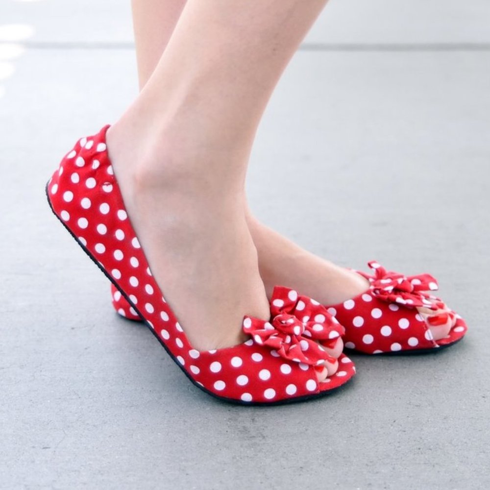 Rollasole  polkadot flat foldable shoes. - Picture 3 of 6